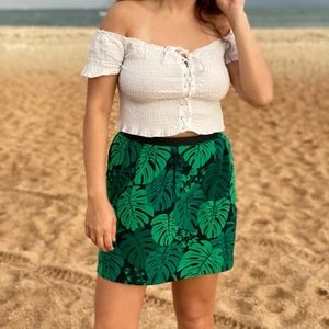 Banana Republic Green Banana Leaf Skirt